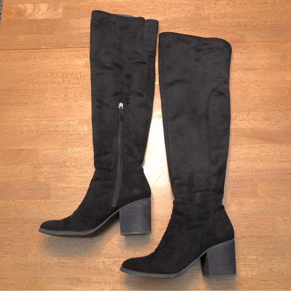 Faux Suede Over the Knee Boots